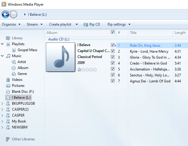 Convertisseur CD en MP3 gratuit - Windows Media Player
