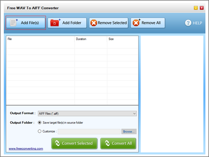 Importez le fichier WAV