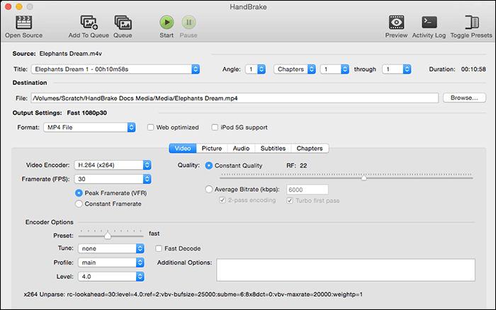 convertir m4v en mp4 avec handbrake