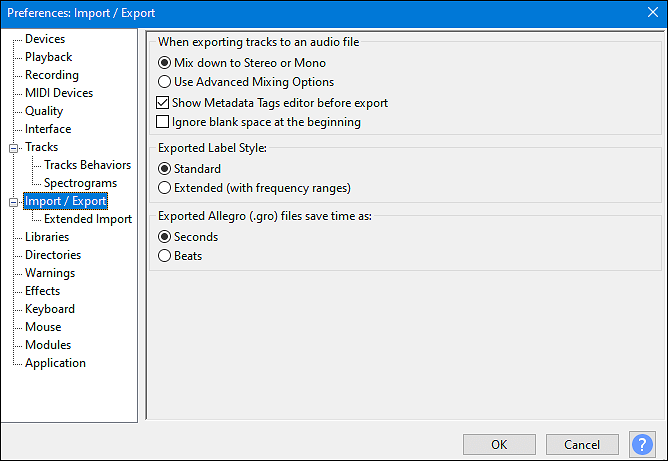 Importez et exportez les préférences