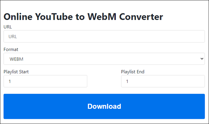 convertir youtube en webm avec loader to