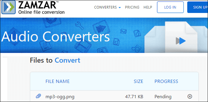 zamzar convertir mp3 en ogg 