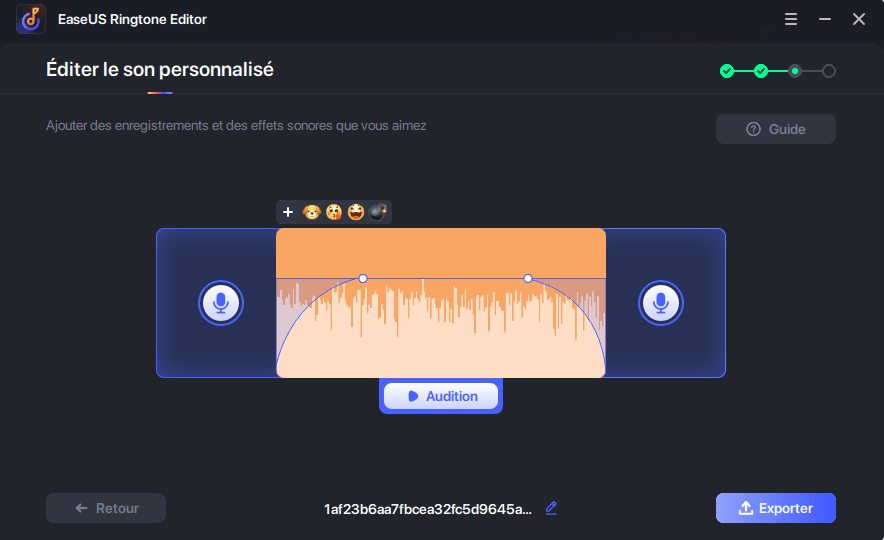 EaseUS Ringtone Editor - Étape 3