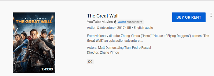 Acheter et télécharger des films sur YouTube