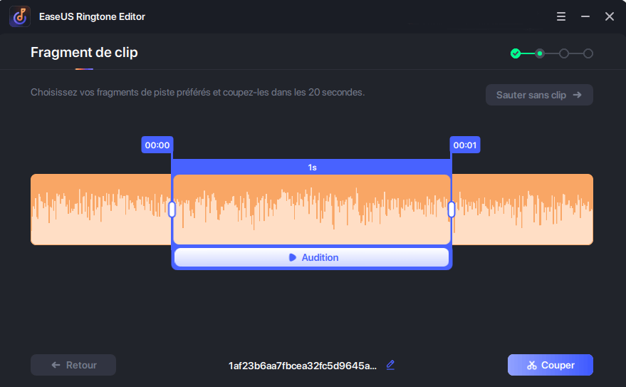 EaseUS Ringtone Editor - Étape 2