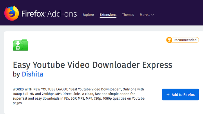 Comment télécharger des vidéos YouTube sur Mac - Utiliser Addon pour Firefox