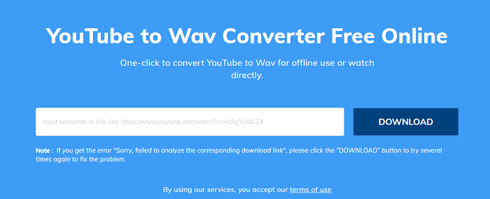 Convertisseur en ligne YouTube vers WAV