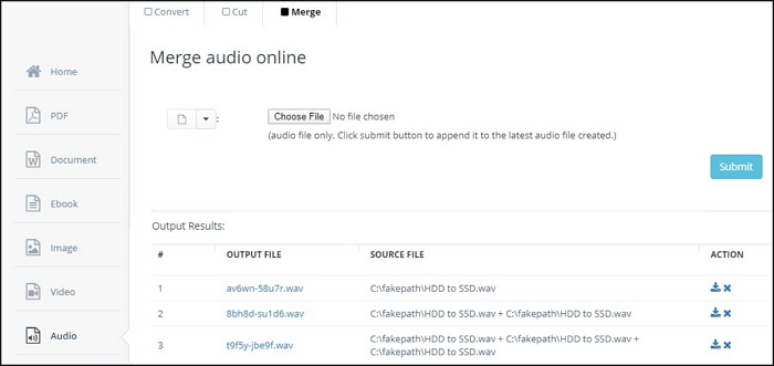 Aconvert convertir le débit binaire audio en ligne