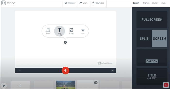 ajouter une légende Adobe Spark