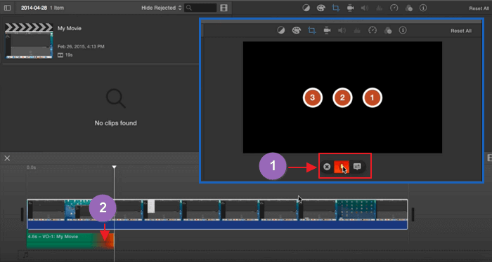 Commencer à enregistrer la voix off