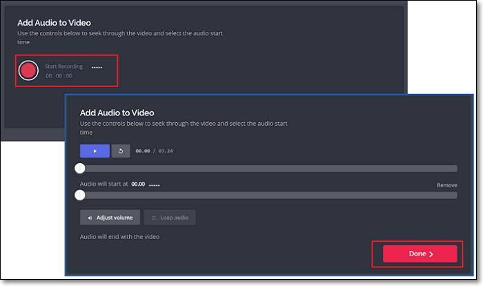 Terminer l'ajout de voix à la vidéo en ligne