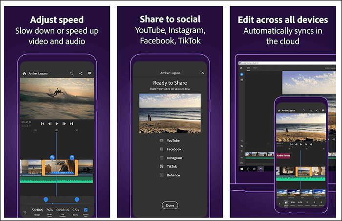 Créateur de vidéos Instagram - Adobe Premiere Rush