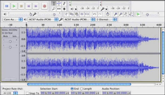 changer le volume sur mac en utilisant audacity