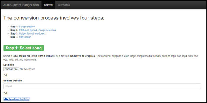 Changeur de vitesse audio en ligne