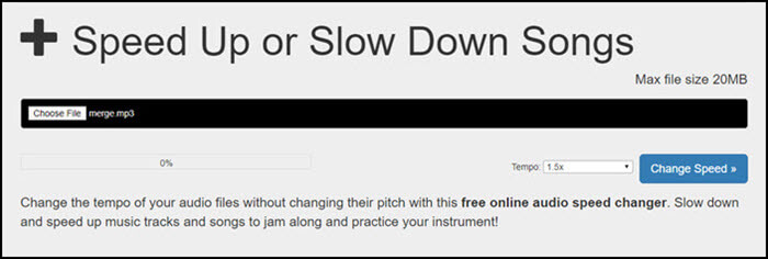 Outil Audio Trimmer et Speed Changer