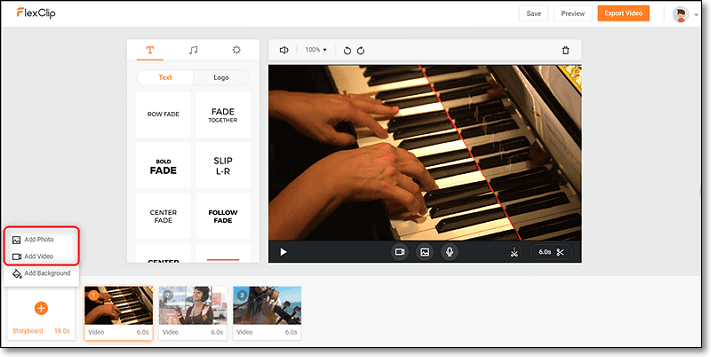 FlexClip - créateur de vidéos musicales en ligne