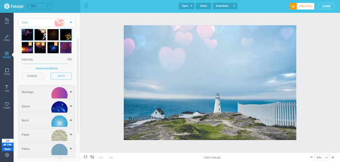 Fotojet ajoute des superpositions aux photos