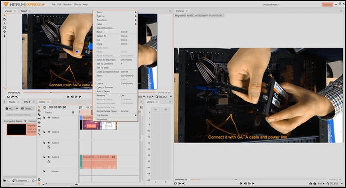 hitfilm express - téléchargement gratuit de vidéos MP4