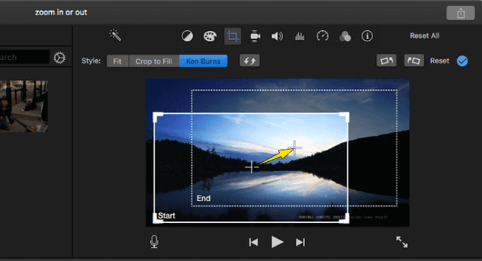 Montage de deux images dans imovie