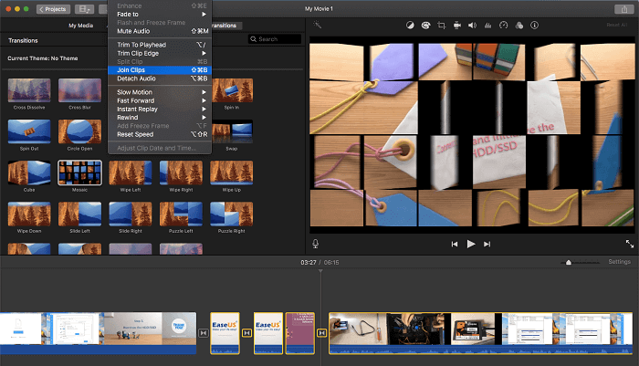 imovie - meilleure application de montage vidéo pour macos