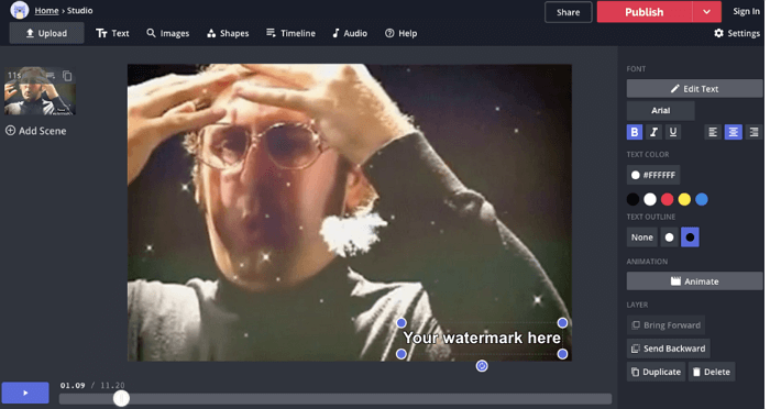 Ajouter un filigrane à la vidéo en ligne