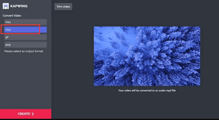 Extraire l'audio de YouTube avec Kapwing
