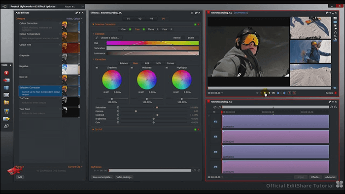 Éditeur vidéo Lightworks avec filtres