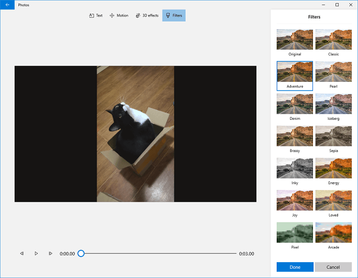 photos microsoft ajouter des filtres