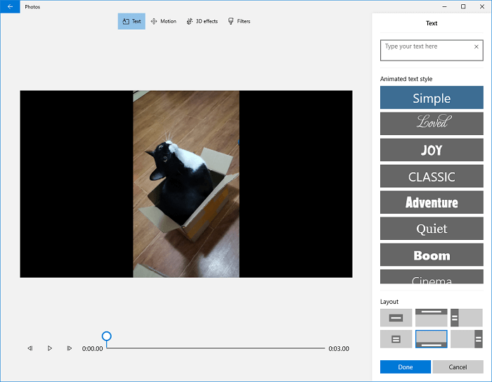 Microsoft photos ajouter du texte