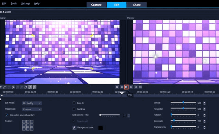 Bouton de lecture de VideoStudio