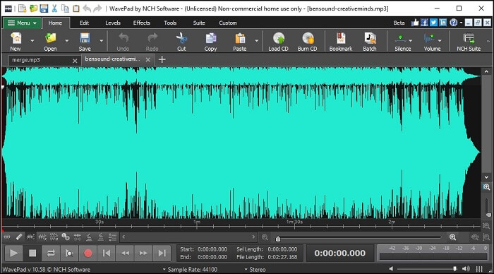 Fusion audio de la forme ondulée