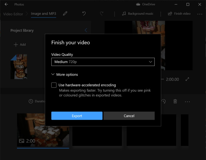 Exportation de MP3 avec images