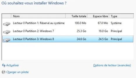 Formater le lecteur C à l'aide de Windows Setup