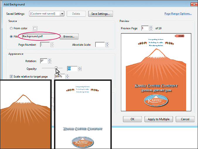 Ajouter un arrière-plan au PDF avec Adobe