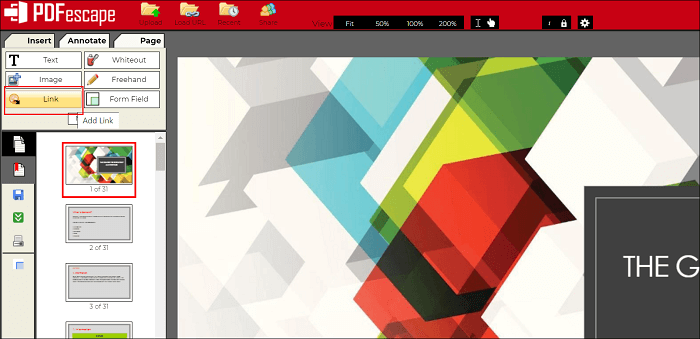 Insérer un lien vers le PDF