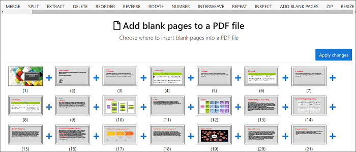 Ajouter des pages dans un PDF à l'aide de PDFUX