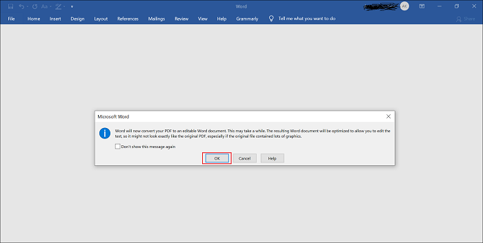 Ajouter du texte au PDF avec Word