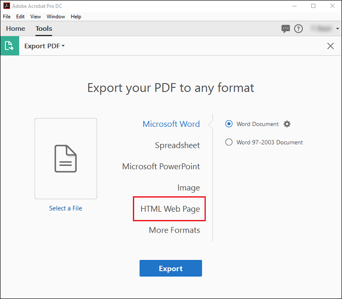 Convertir des PDF en HTML avec Adobe