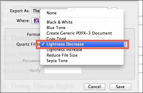 Comment rendre le PDF plus sombre dans Preview