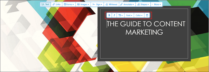 Edit Pdf Text Online