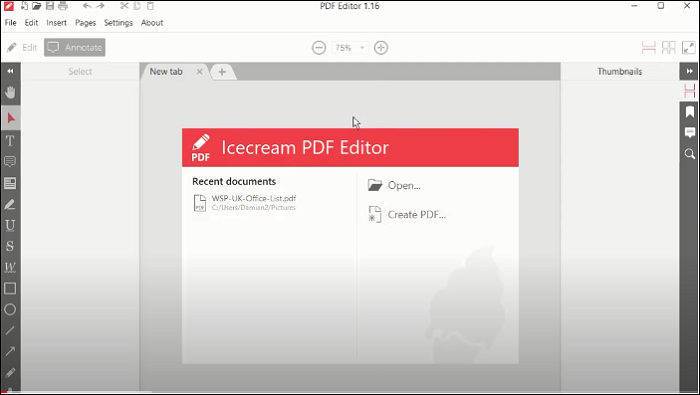 Icecream PDF - Logiciel d'édition de PDF sous Windows 10