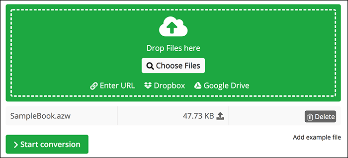 convertir kindle en pdf avec onlineconvert