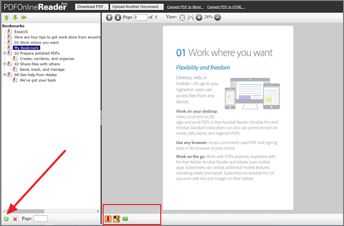 signet pour lecteur de pdf en ligne