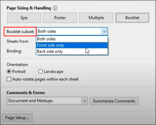 Sous-ensemble de brochures