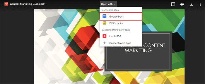 Sélectionner Google Doc