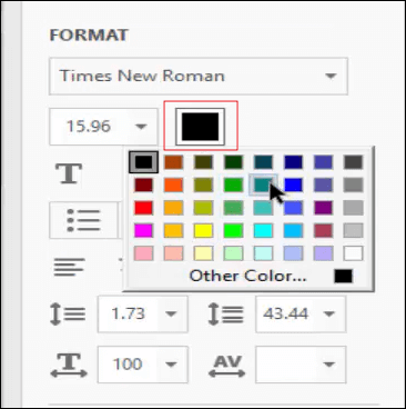 Appliquer une nouvelle couleur