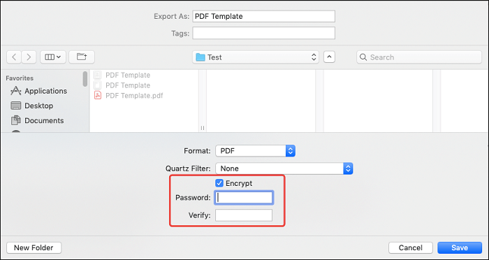 Définissez un mot de passe pour votre PDF
