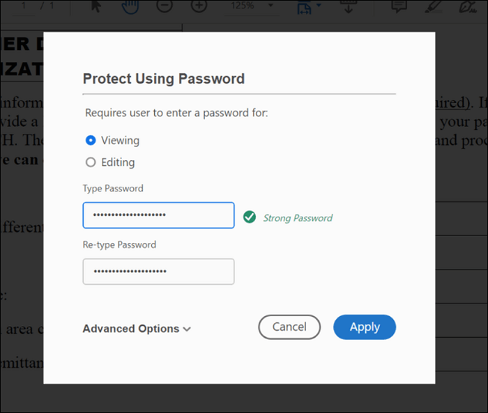 Définir un mot de passe pour les PDF dans Adobe