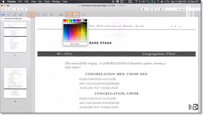 blanc dans l'aperçu