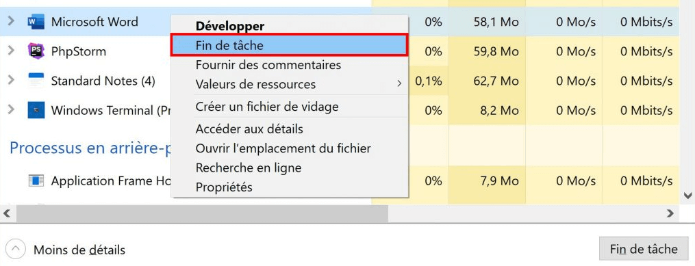 gestionnaire-de-tâches-fin-de-tâche